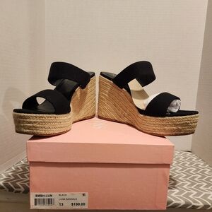 Smash Luna Open Two-Strap Slide Wedge Sandals Drag Sissy Boho Y2K Barbie Sz 13